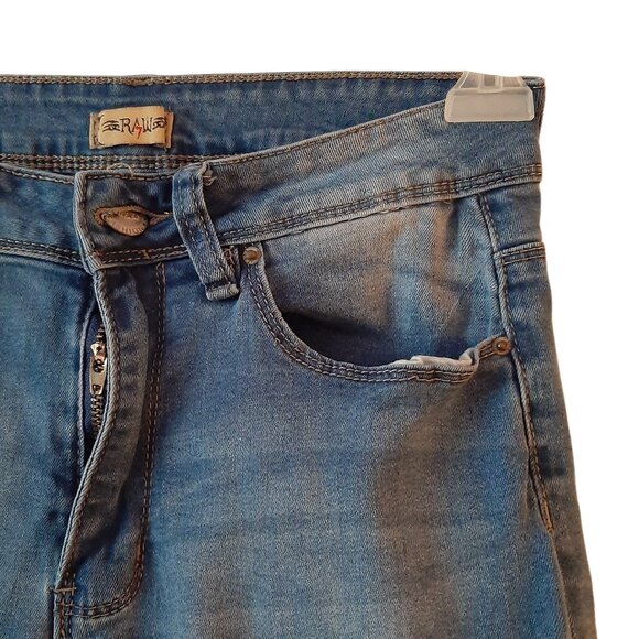 Girl's Raw 7 Blue Jeans- Size 9 - Picture 3 of 5